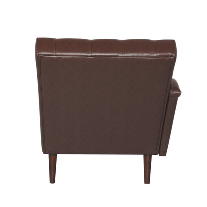 Poltrona chaise longue imbottita per interni, per il tempo libero, con cuscino e gambe in legno massello