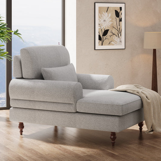 Poltrona chaise longue con schienale regolabile, sedia moderna e comoda da interno