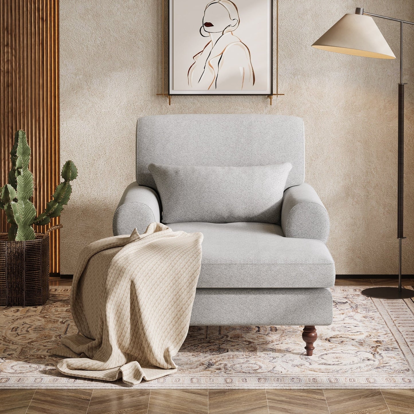 Poltrona chaise longue con schienale regolabile, sedia moderna e comoda da interno