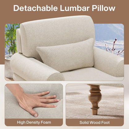 Poltrona chaise longue con schienale regolabile, sedia moderna e comoda da interno