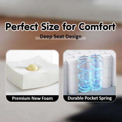 Poltrona chaise longue, divani per soggiorno, divano letto imbottito oversize per interni, divano letto Cloud per interni con seduta profonda