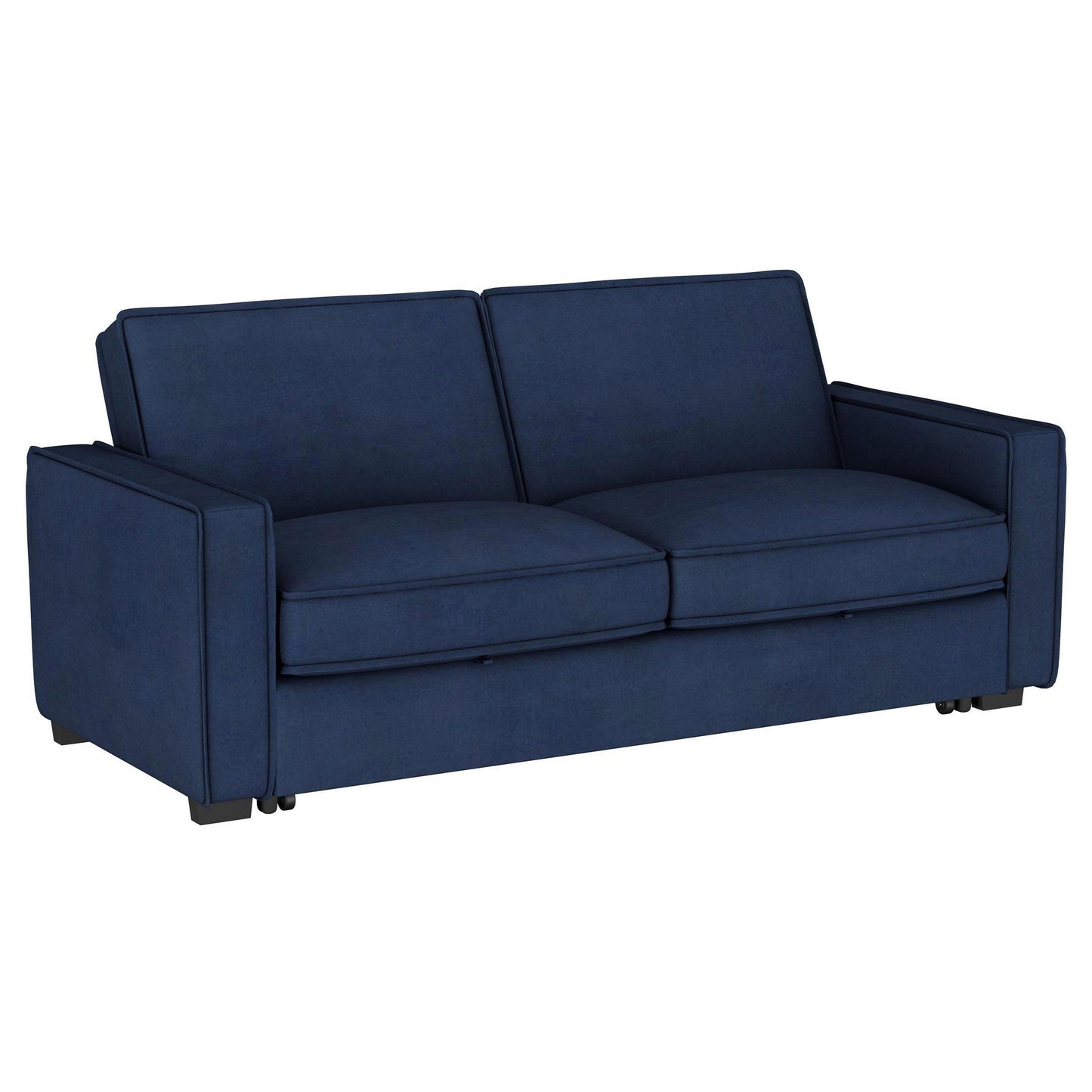 Divano letto trasformabile Chan, tessuto blu navy morbido, 83 pollici