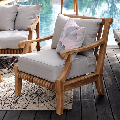 Set da conversazione per patio in teak Cambridge Casual Chara da 5 pezzi