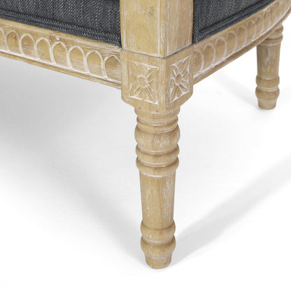 Divano a due posti in legno color carbone da 49,75 pollici con struttura in legno Rubbey e gambe in legno per soggiorno