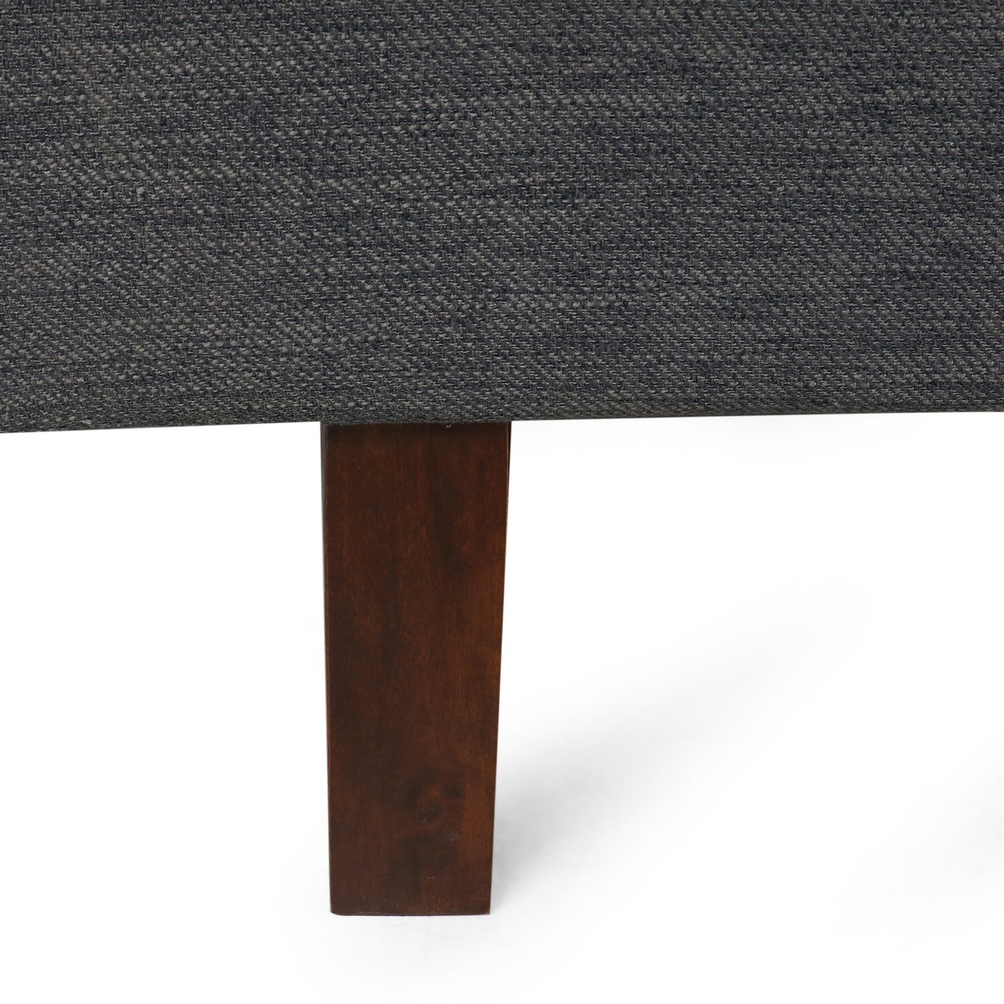 Divano a 3 posti Charcoal 73.5 con bottoni, gambe in legno e cuscini per soggiorno