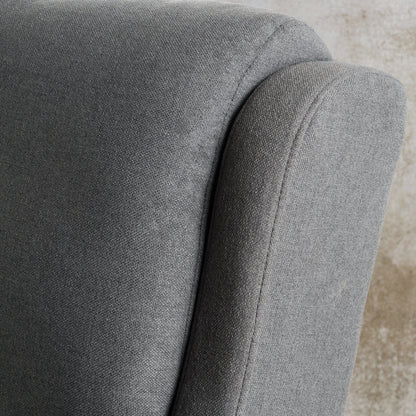 Poltrona reclinabile con schienale push-back in tessuto antracite (facile da pulire)