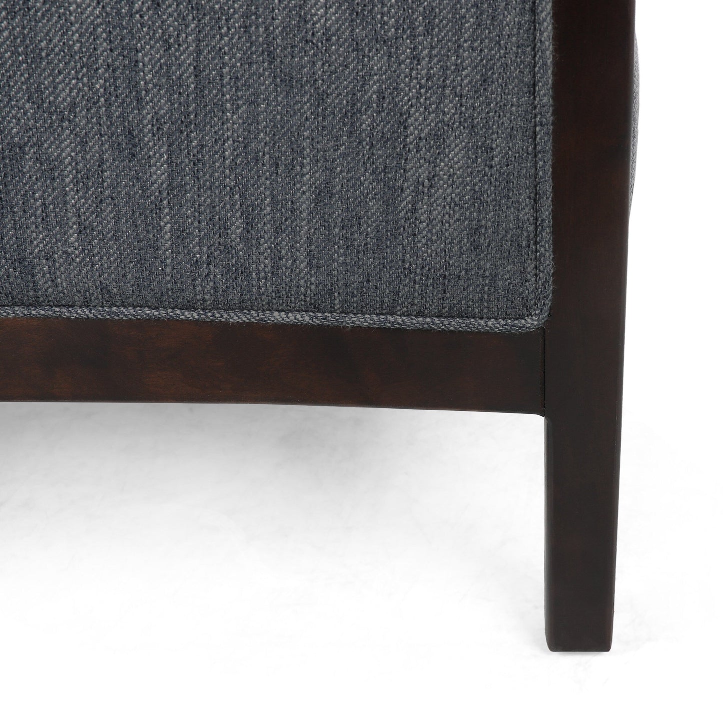 Poltrona reclinabile imbottita Mid-Century color antracite con poggiapiedi e struttura in legno di betulla