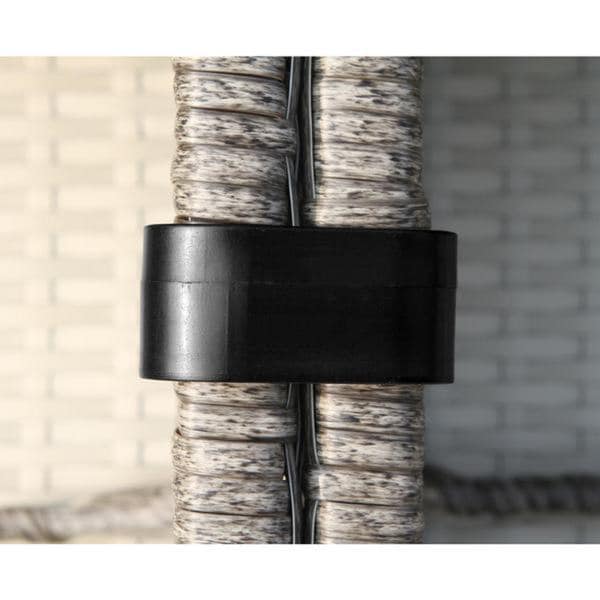 Living Source International Chelsea Grey Wicker e alluminio - Set da salotto componibile da conversazione da 12 pezzi