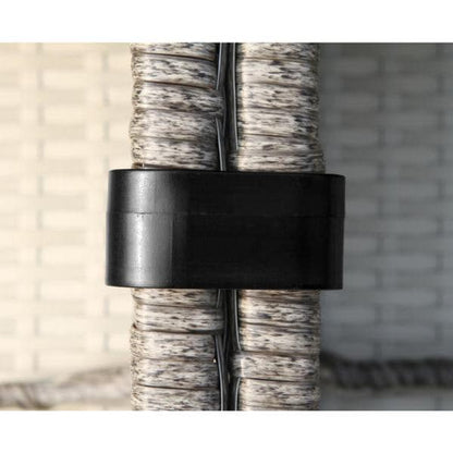 Living Source International Chelsea Grey Wicker e alluminio - Set da salotto componibile da conversazione da 12 pezzi