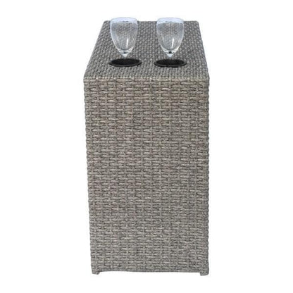 Living Source International Chelsea Grey Wicker e alluminio - Set da salotto componibile da conversazione da 12 pezzi