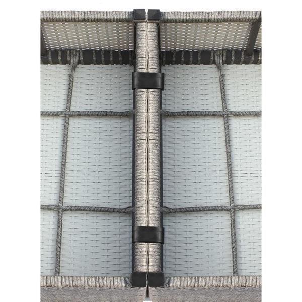 Living Source International Chelsea Grey Wicker e alluminio - Set da salotto componibile da conversazione da 12 pezzi