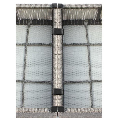 Living Source International Chelsea Grey Wicker e alluminio - Set da salotto componibile da conversazione da 12 pezzi