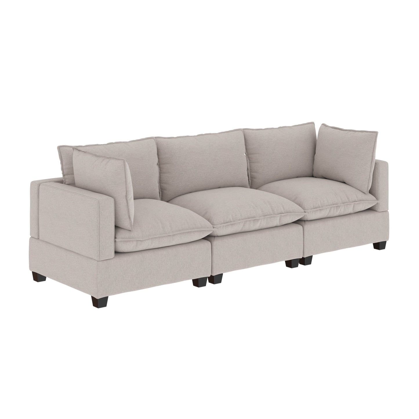 Divano imbottito modulare Chelsea Modern Cloud con seduta profonda e cuscini morbidi