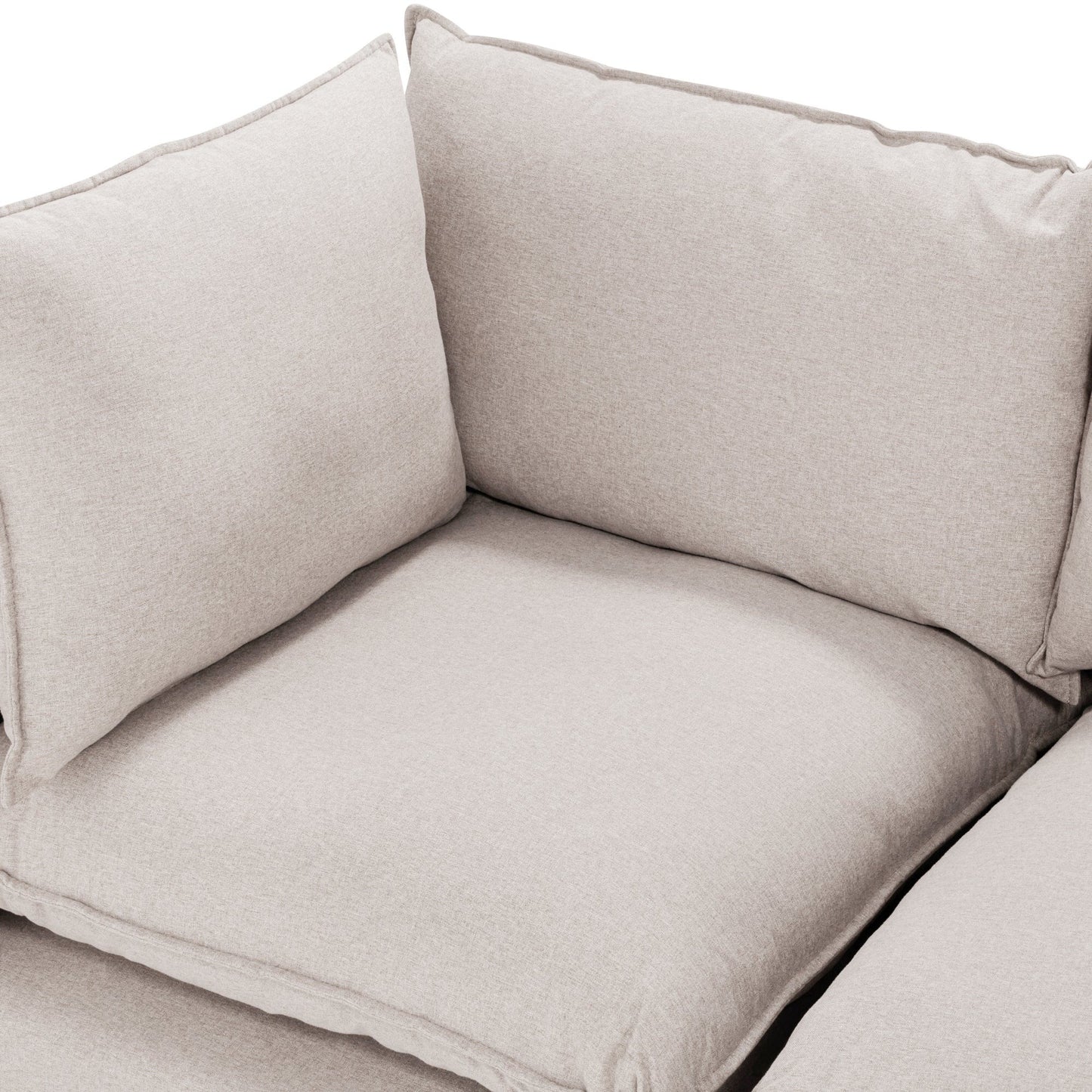 Divano imbottito modulare Chelsea Modern Cloud con seduta profonda e cuscini morbidi