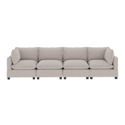 Divano imbottito modulare Chelsea Modern Cloud con seduta profonda e cuscini morbidi