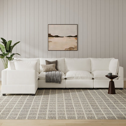 Divano imbottito modulare Chelsea Modern Cloud con seduta profonda e cuscini morbidi