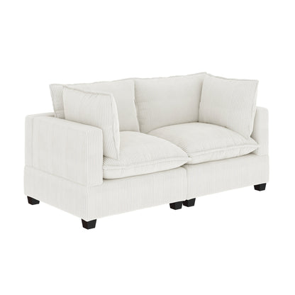 Divano imbottito modulare Chelsea Modern Cloud con seduta profonda e cuscini morbidi