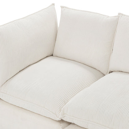 Divano imbottito modulare Chelsea Modern Cloud con seduta profonda e cuscini morbidi