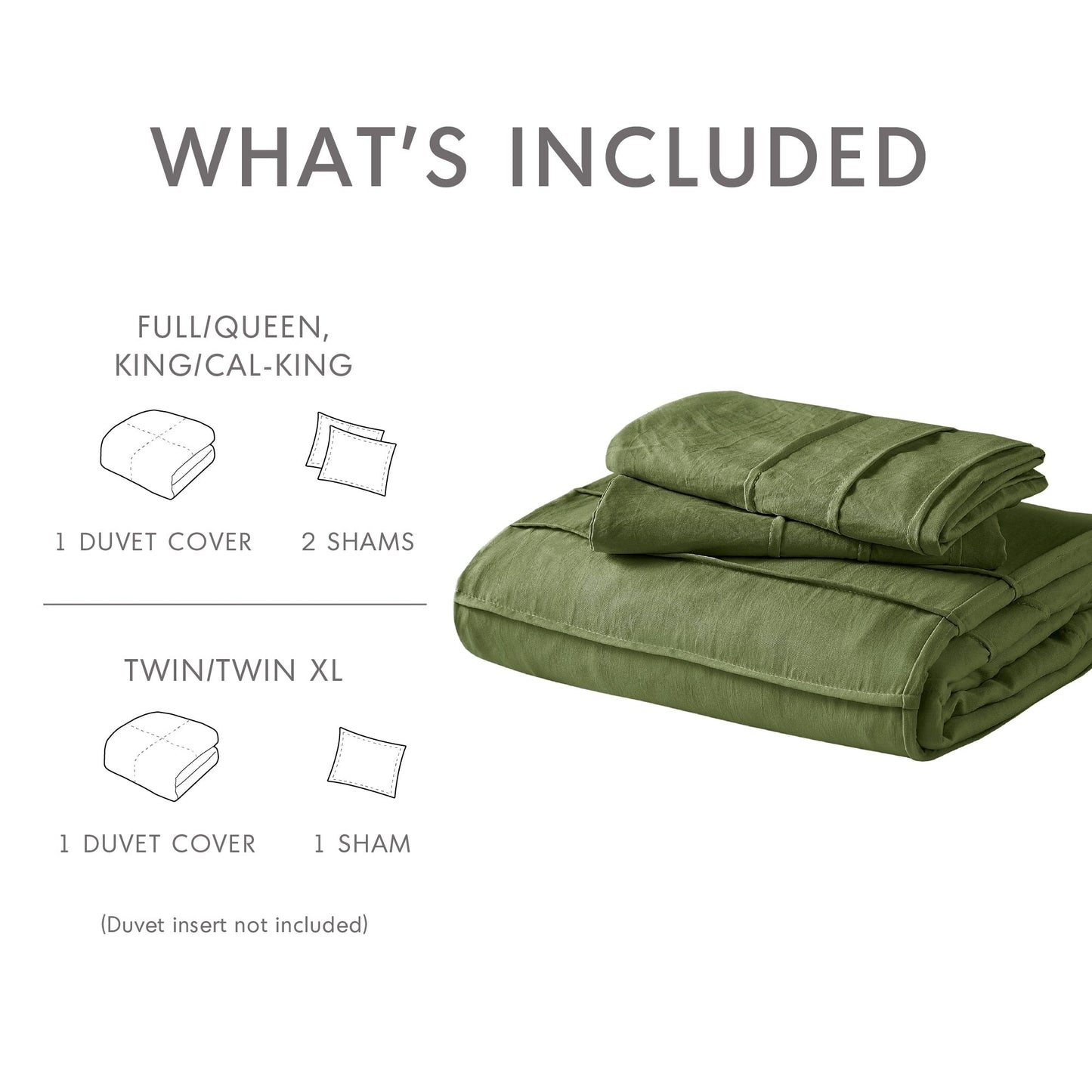 Set copripiumino Chelsea Square Evans Pinch Pleated Soft Washed Boho