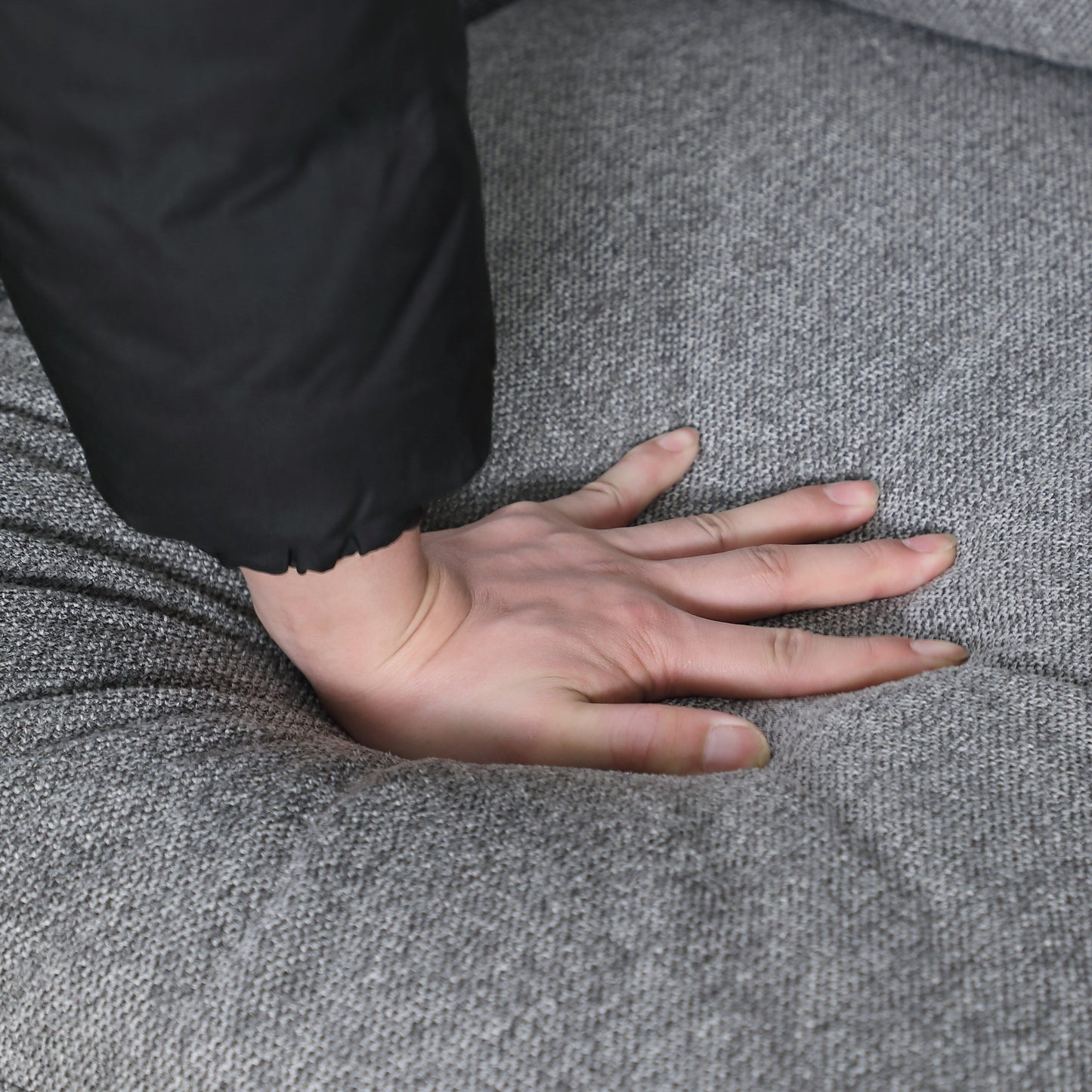 Divano ciniglia a 3 posti con braccioli arrotolati