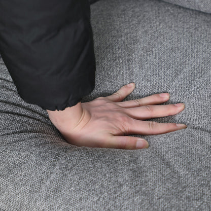 Divano ciniglia a 3 posti con braccioli arrotolati