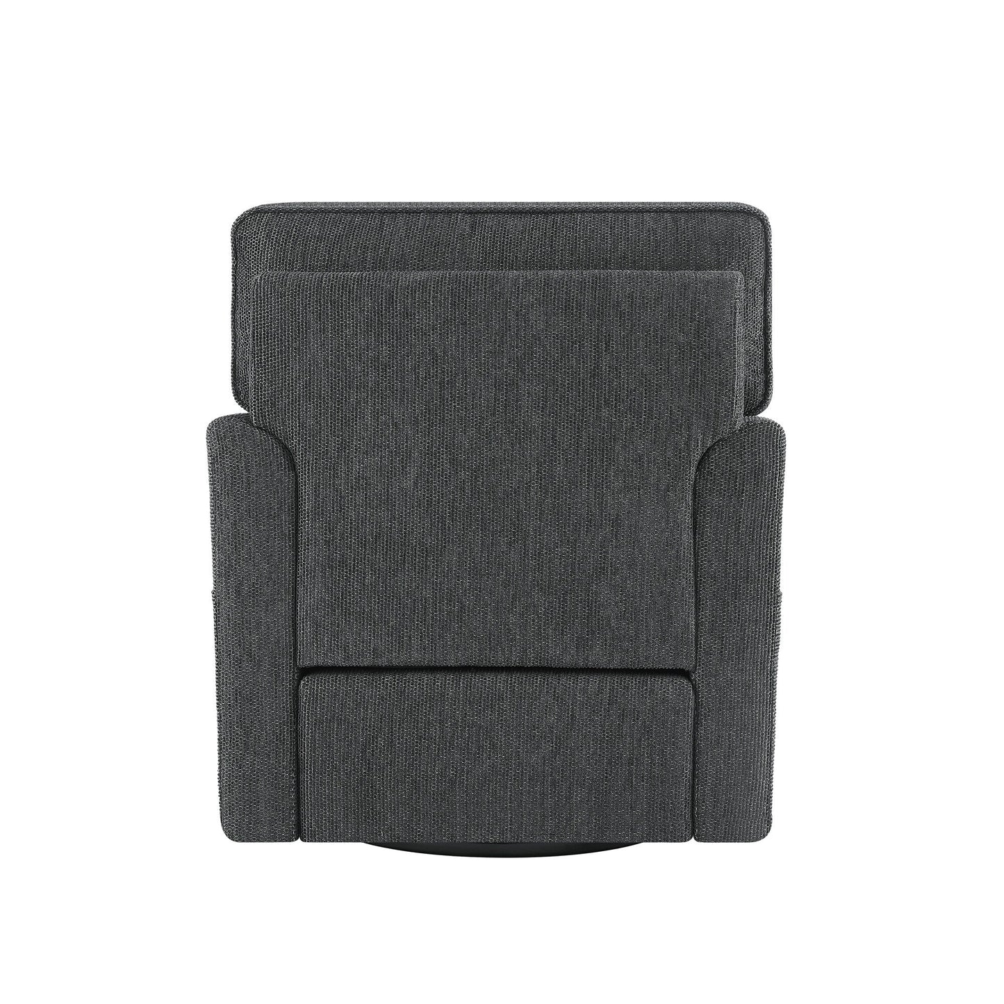 Poltrona girevole a 360° in ciniglia, poltrona moderna con tasche laterali, poltrona girevole, poltrona reclinabile ergonomica per camera da letto