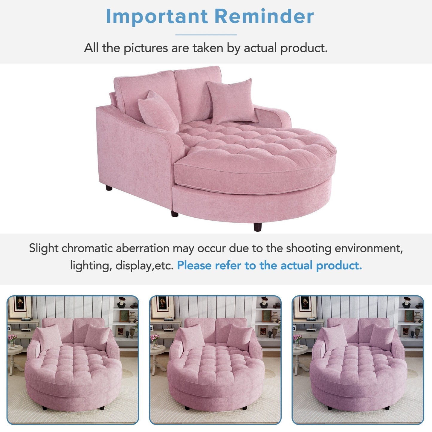 Divano letto con chaise longue in ciniglia, divano imbottito con schienale trapuntato e 2 cuscini staccabili per soggiorno