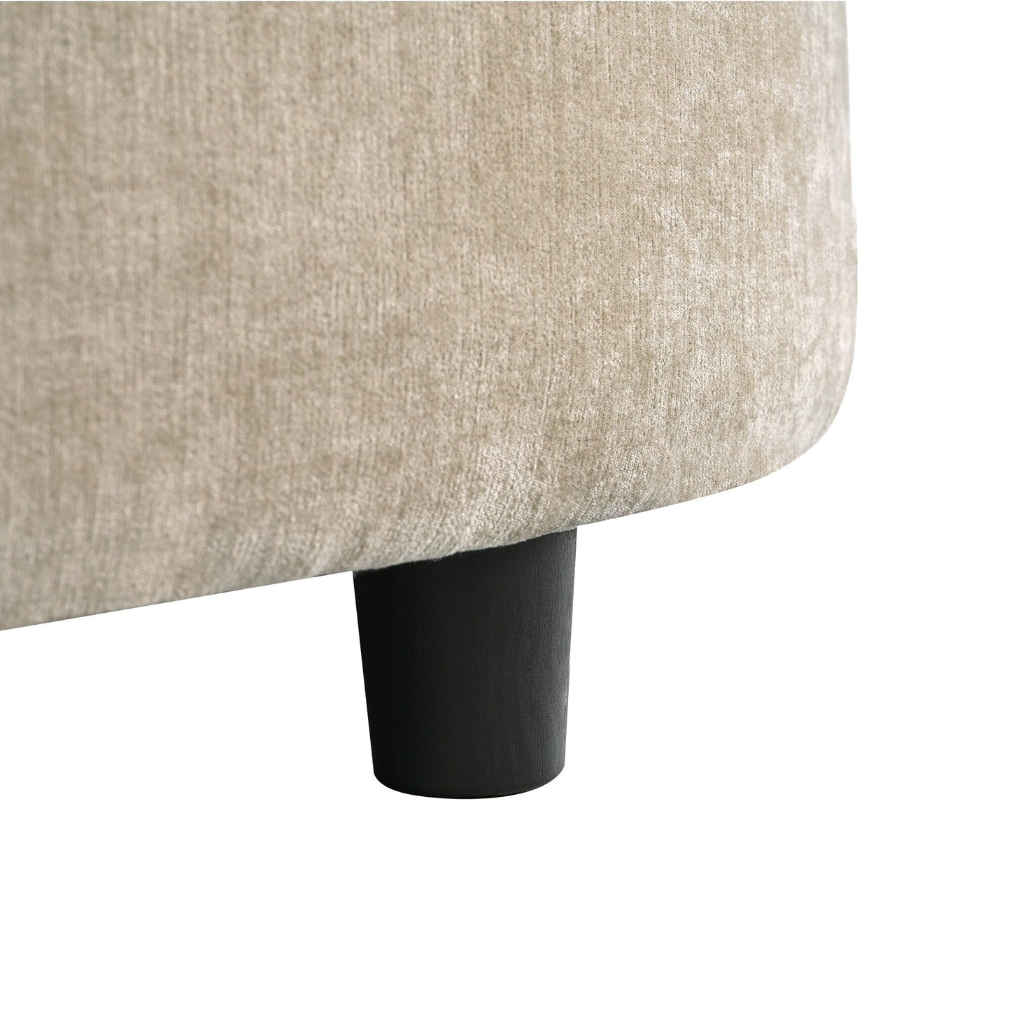 Divano letto con chaise longue in ciniglia, divano imbottito con schienale trapuntato e 2 cuscini staccabili per soggiorno