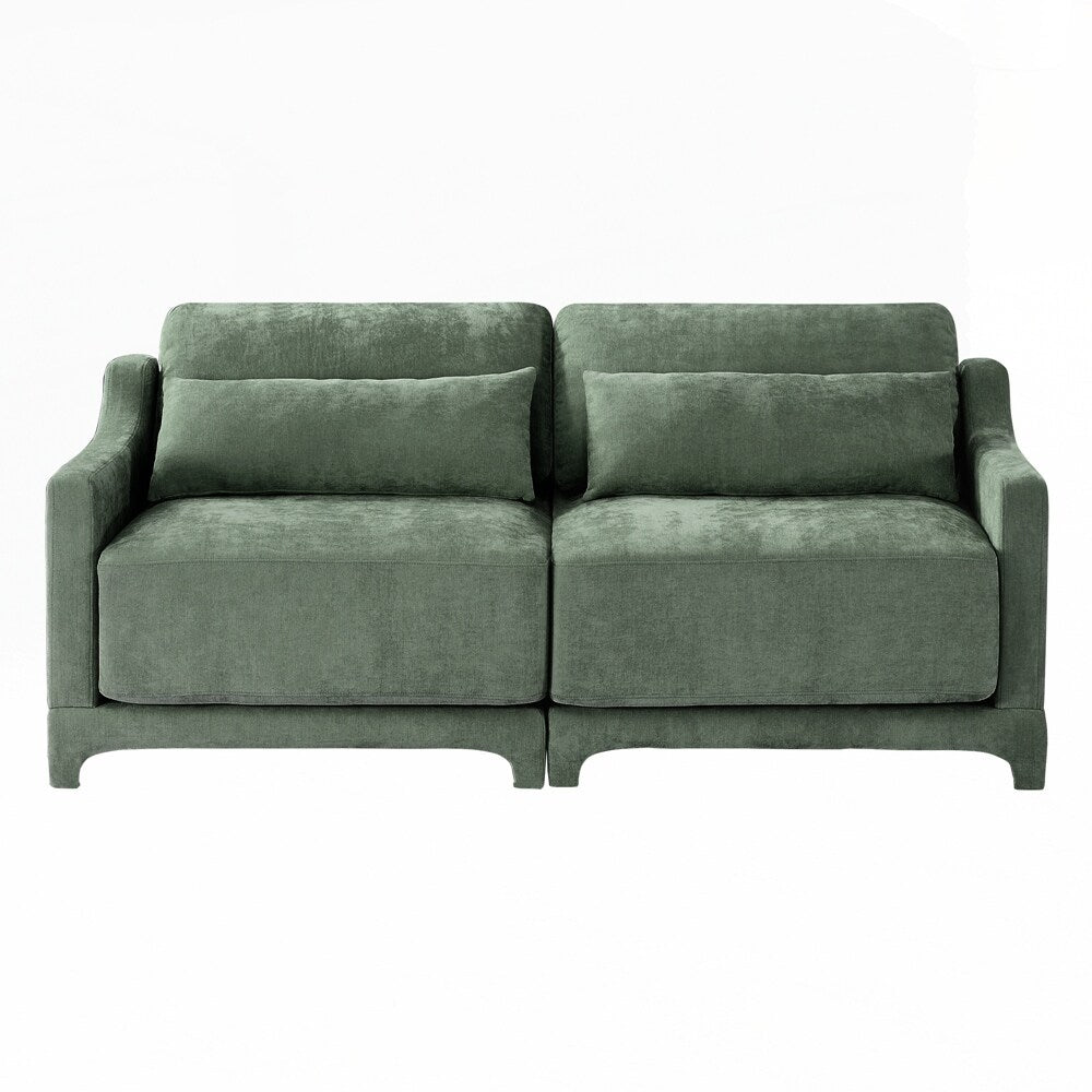 Divano in tessuto ciniglia