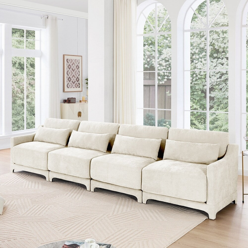 Divano in tessuto ciniglia