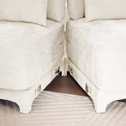 Divano in tessuto ciniglia