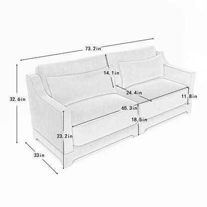 Divano in tessuto ciniglia
