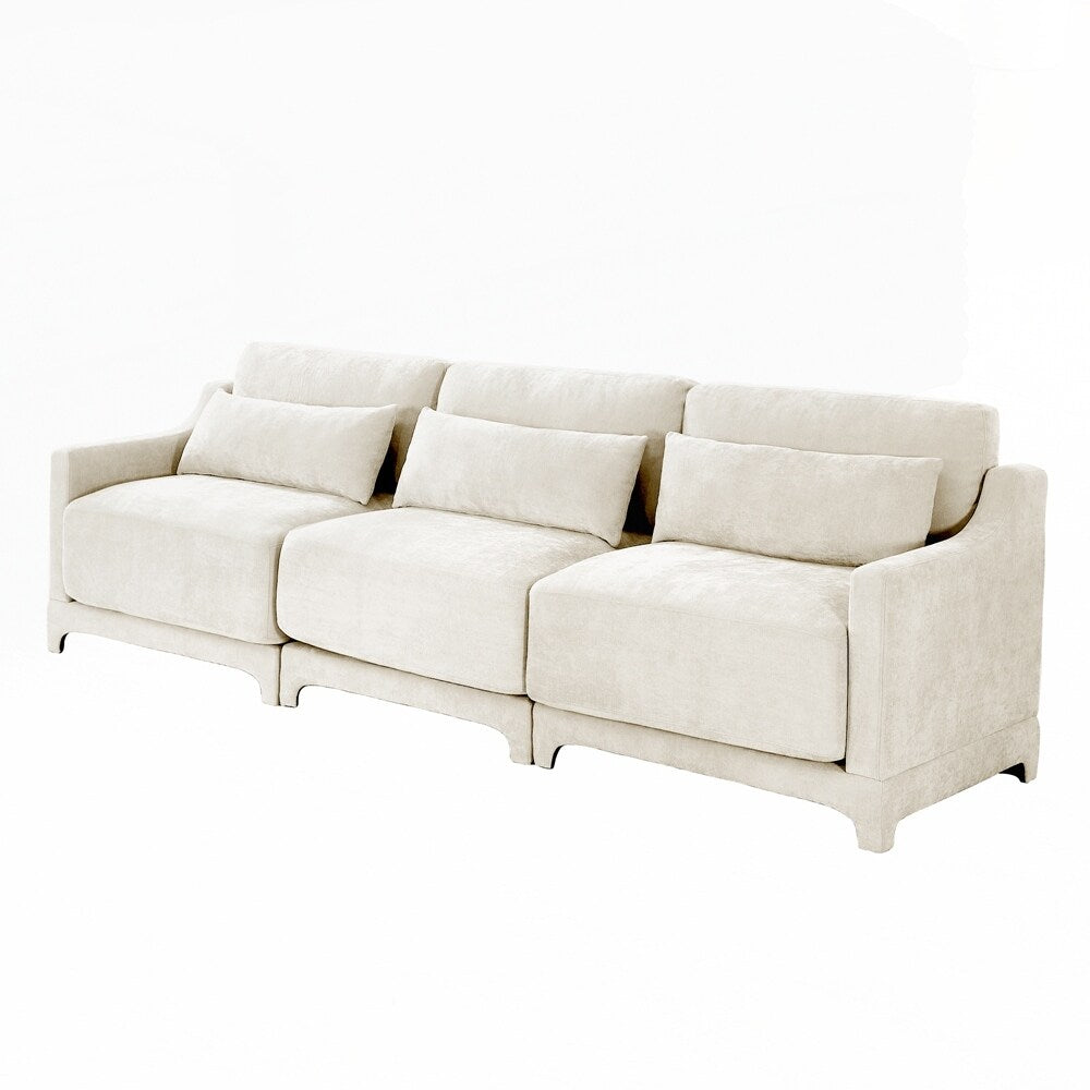 Divano in tessuto ciniglia