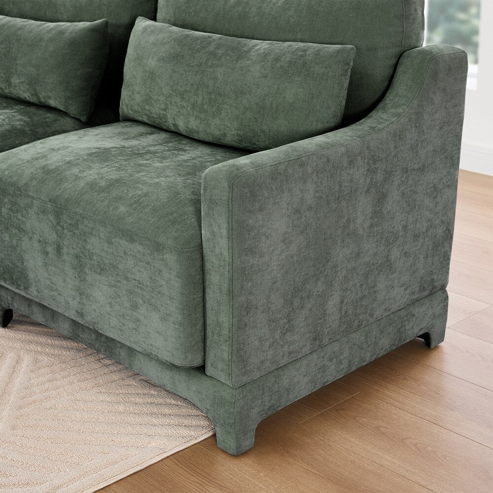 Divano in tessuto ciniglia