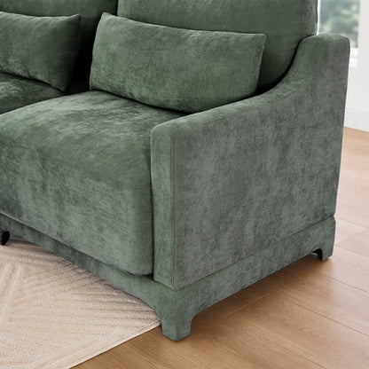 Divano in tessuto ciniglia