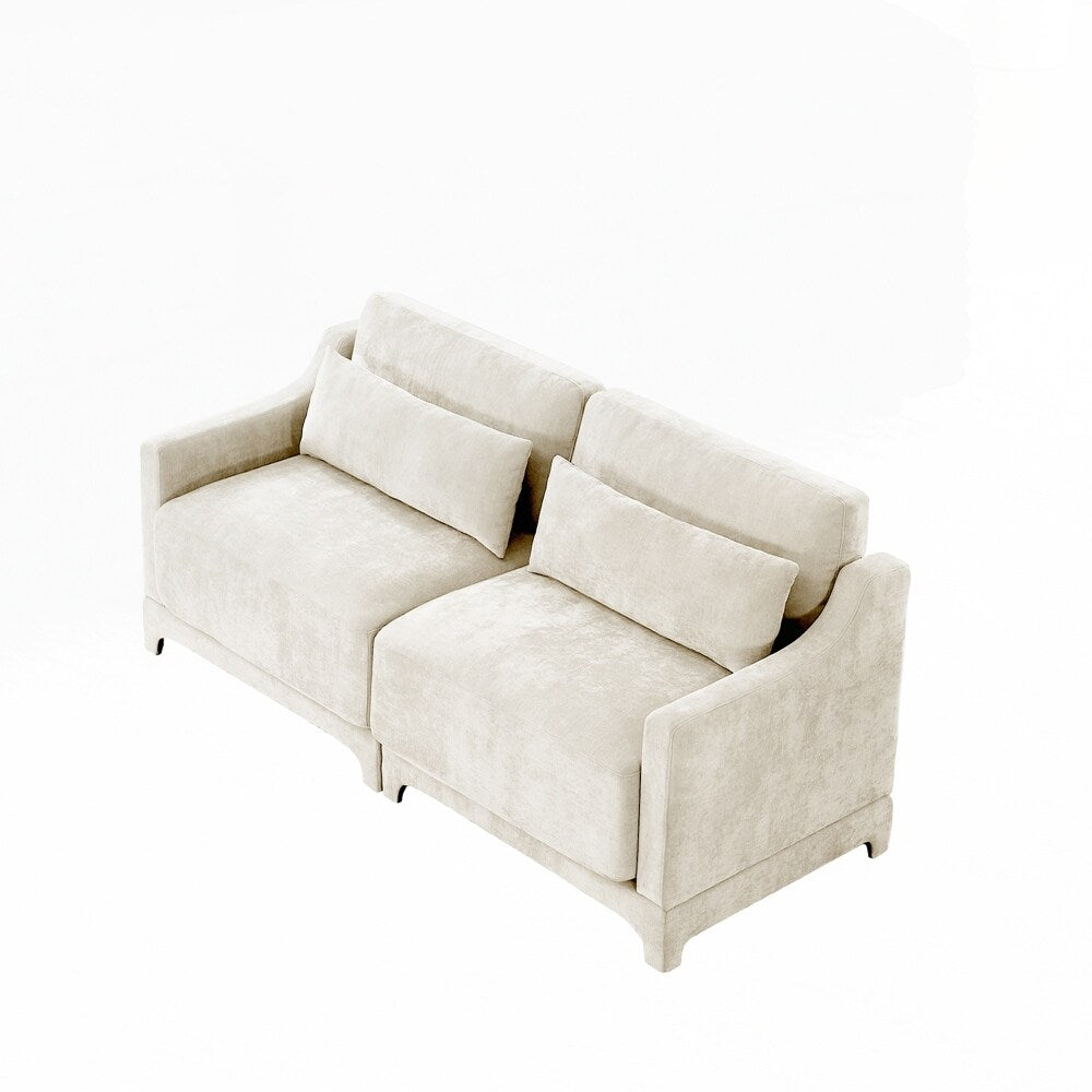 Divano in tessuto ciniglia