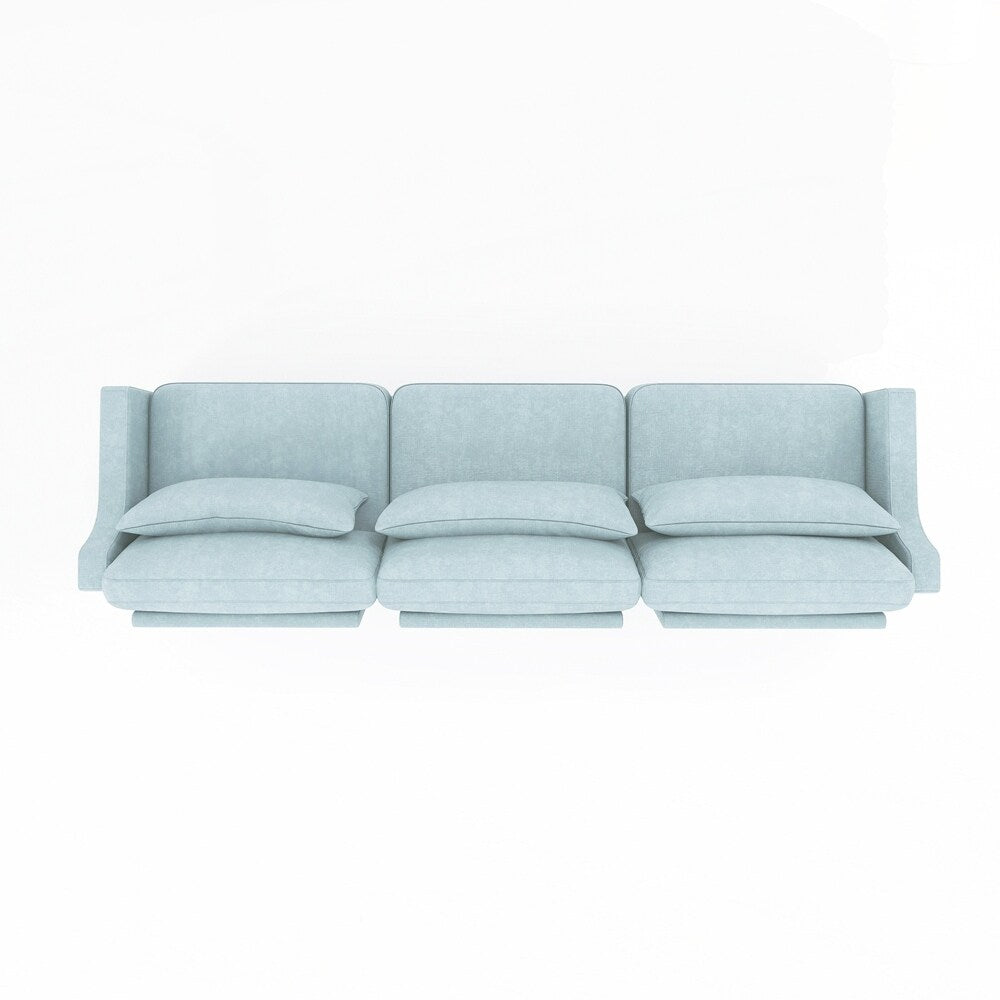 Divano in tessuto ciniglia