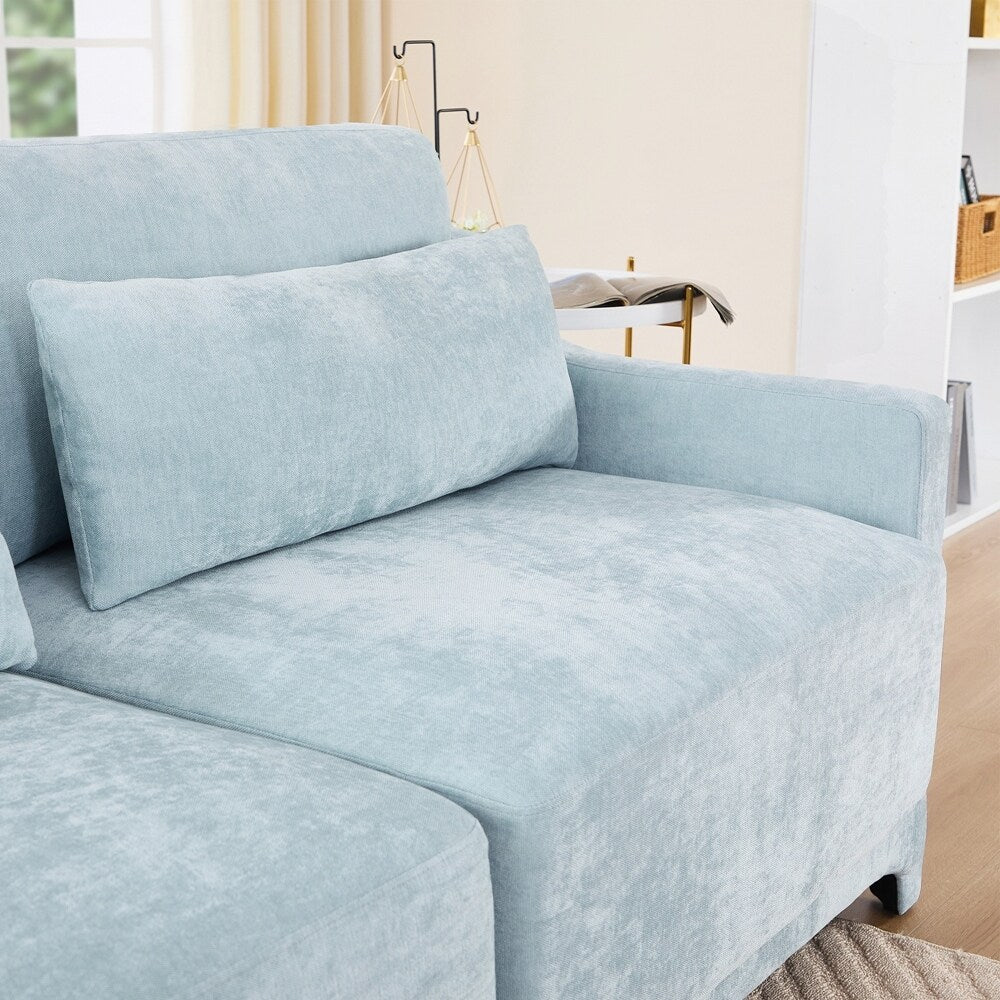 Divano in tessuto ciniglia