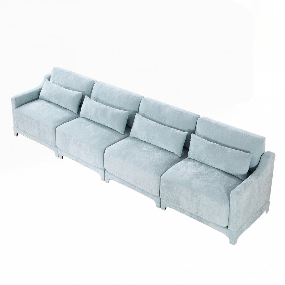 Divano in tessuto ciniglia