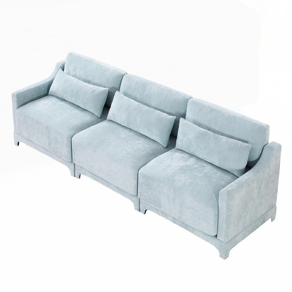 Divano in tessuto ciniglia