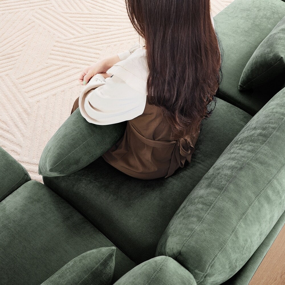 Divano in tessuto ciniglia