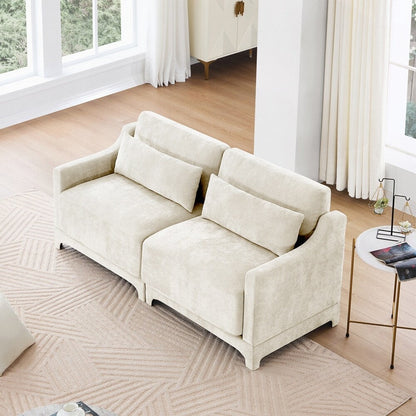 Divano in tessuto ciniglia