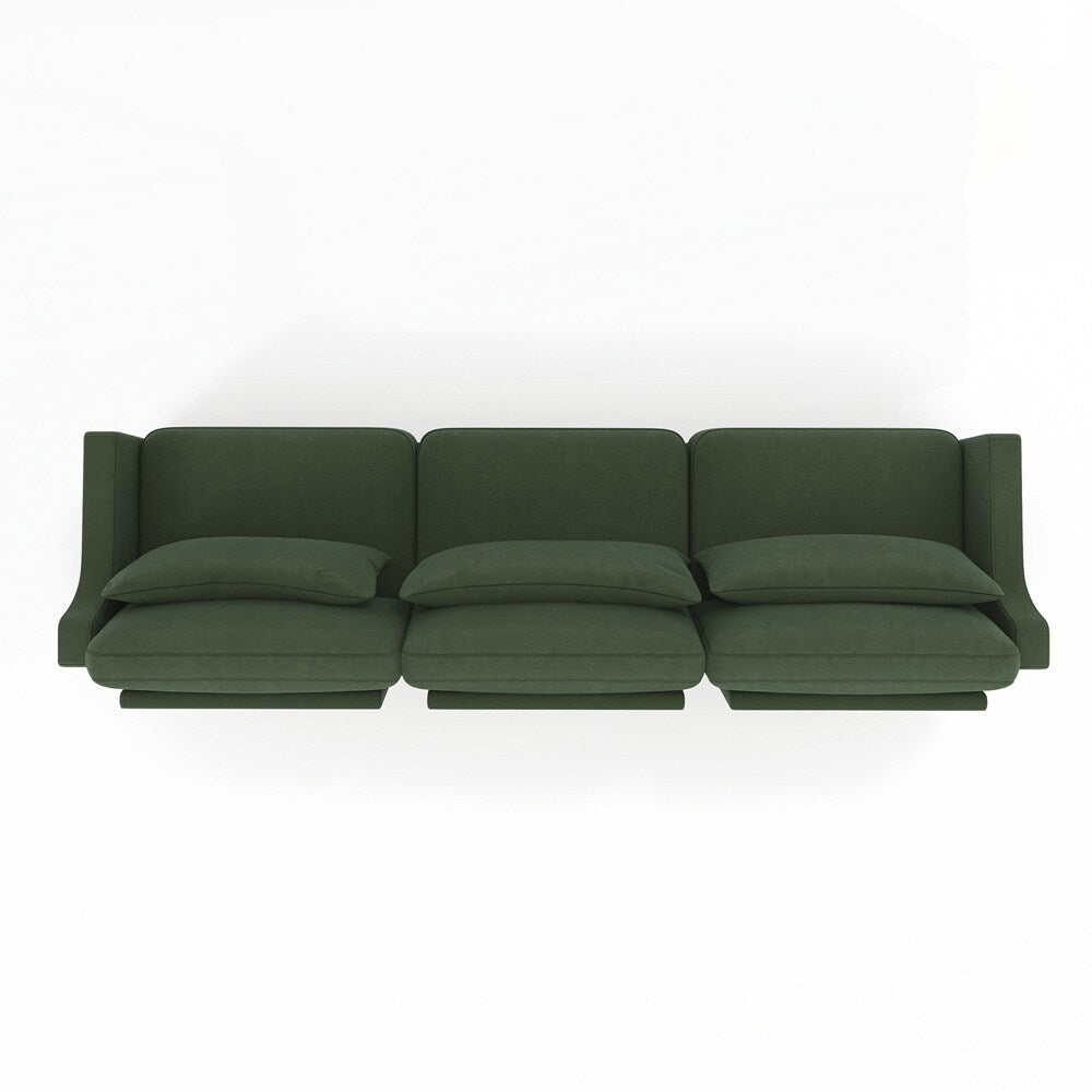 Divano in tessuto ciniglia