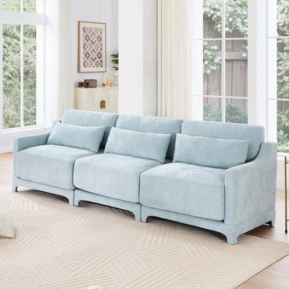 Divano in tessuto ciniglia