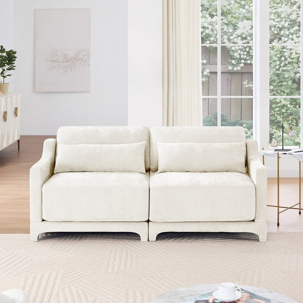 Divano in tessuto ciniglia