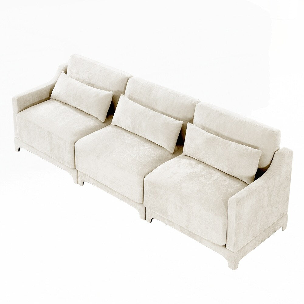 Divano in tessuto ciniglia