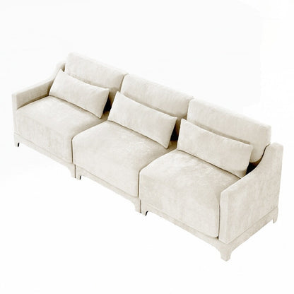 Divano in tessuto ciniglia