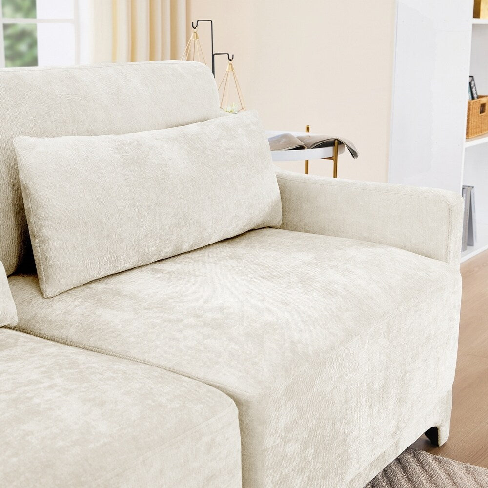 Divano in tessuto ciniglia