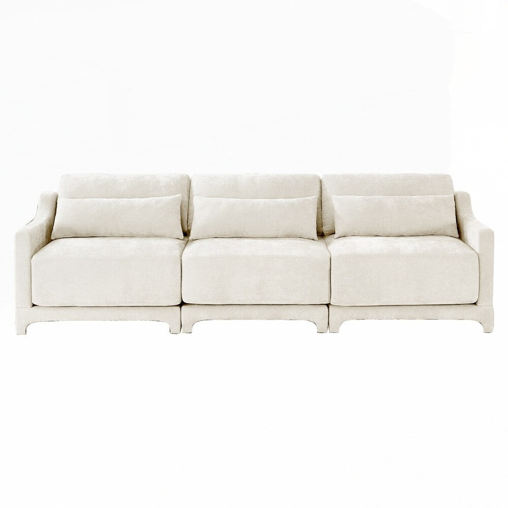 Divano in tessuto ciniglia