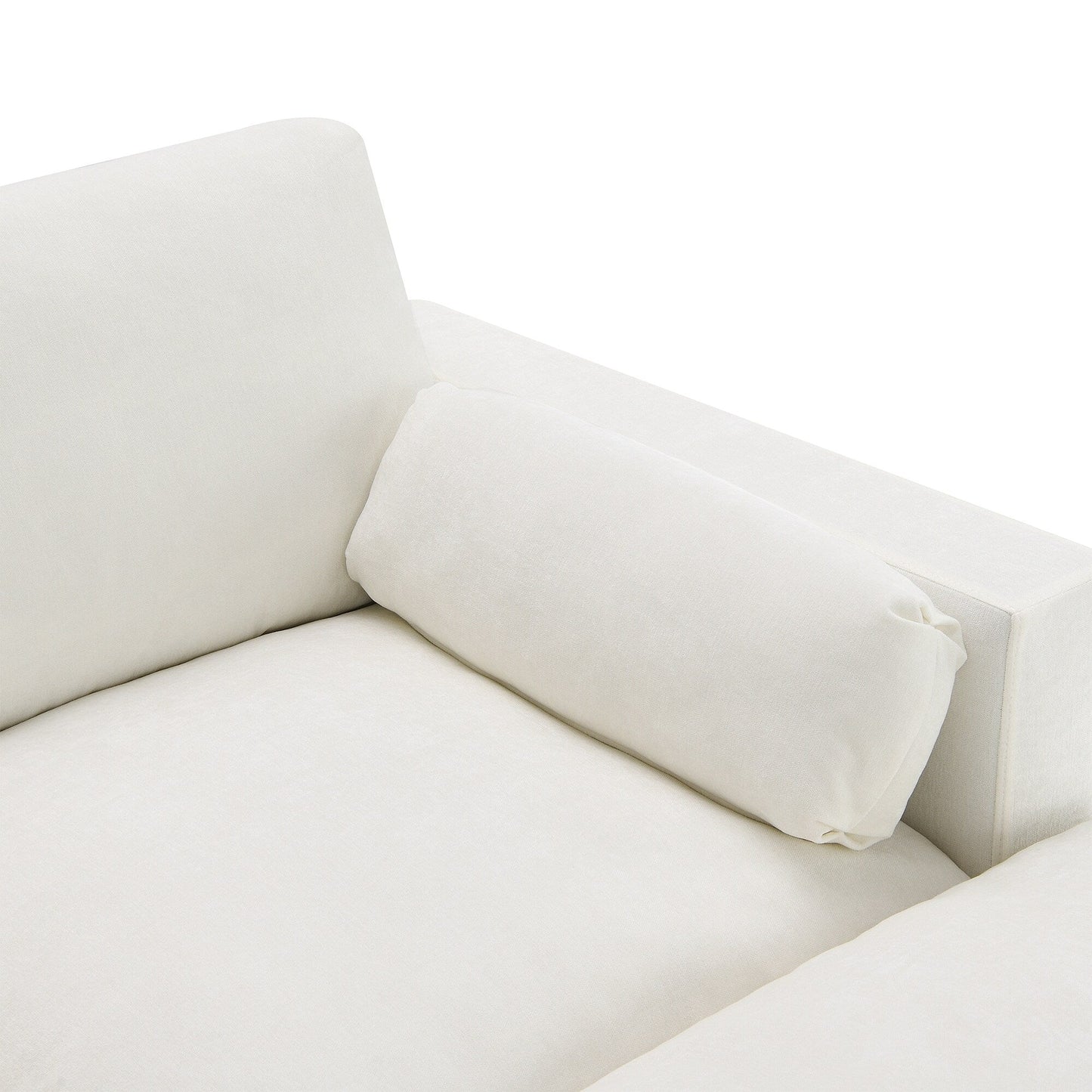 Divano componibile modulare in ciniglia con tasche portaoggetti, divano a U da 5 posti con cuscini, divano Cloud con 2 pouf mobili